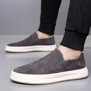 Mocassins en daim à bout rond, semelle extérieure en caoutchouc, semelle intermédiaire en EVA, respirants, chaussures décontractées toutes saisons - Product Image 3