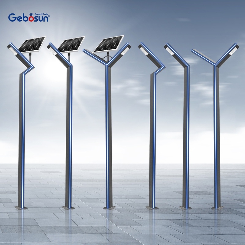 LAP Solar Yard Lamp Post Aluminum