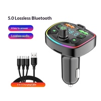 Lecteur MP3 de voiture à charge rapide PD universel Q7 avec écran numérique, chargeur USB pour voiture, adaptateur allume-cigare