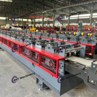 Machine de formage à froid de gouttières à grande vitesse, machine de fabrication de tuyaux de gouttière ronds pour eaux pluviales avec entraînement par chaîne et moteur