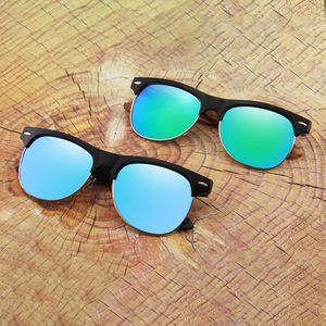 2025 classique demi-monture en bois bambou lunettes de soleil vente chaude mode lunettes de soleil métal en bois polarisé lentille lunettes de soleil - Product Image 6