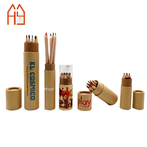 Tùy chỉnh giấy kraft ống màu bút chì set-dài hoặc ngắn 6/12/24 màu sắc cho nghệ thuật & Trường khuyến mãi - Product Image 2
