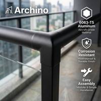 Balustrade de balcon en aluminium minimaliste de luxe, extérieure, noire, à lattes horizontales, pour maison moderne, villa, appartement, DIY