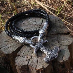 Collar de cadena de cuero con diseño de cuervo vikingo para hombre, amuleto del cuervo de Odín de la mitología nórdica - Product Image 3