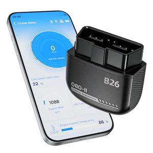 Escáner Bluetooth OBD2 B26, Lector de Códigos de Motor para Camiones y Automóviles de 12V, Lee/Borra la Luz de Advertencia del Motor y Datos en Tiempo Real - Product Image 1