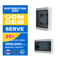 Boîtier de distribution électrique étanche IP65 en plastique ABS pour usage industriel et intérieur, modèle LWHA, 6/24 prises, pour extérieur