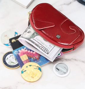Cartera Minimalista Vintage con Doble Cremallera, Unisex, Pequeña, de Cuero Genuino, con Tarjetero y Monedero, Diseño Nuevo y Portátil para Mujer - Product Image 5
