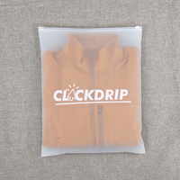 Sac Zippé Givré Personnalisé Vente Chaude pour T-shirts Imprimés avec Logo – Sacs d'Emballage Plastique Givrés à Fermeture Éclair pour Vêtements