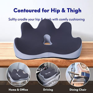 Coussin de siège ergonomique en mousse à mémoire de forme pour le coccyx, oreiller orthopédique de soutien du coccyx, technique de couture pour <span class=keywords><strong>chaise</strong></span> de <span class=keywords><strong>bureau</strong></span>, voiture, fauteuil roulant - Product Image 6