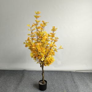 Chine Artificielle Argent <span class=keywords><strong>Ginkgo</strong></span> <span class=keywords><strong>Biloba</strong></span> <span class=keywords><strong>Feuille</strong></span> Fleurs Arbres Décoratifs En Plastique - Product Image 4