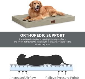 سرير كلاب طبي قابل للتخصيص للاستخدام الخارجي، مقاوم للماء مع غطاء قابل للإزالة بألوان وأحجام متعددة - Product Image 2