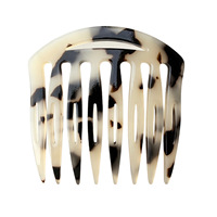 Peigne à cheveux latéral en acétate français, motif écaille de tortue, à dents larges, grand peigne d'insertion, peigne décoratif pour femmes