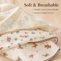 Couvertures d'emmaillotage légères, portables et lavables pour bébés, en coton mousseline, pour nouveau-nés