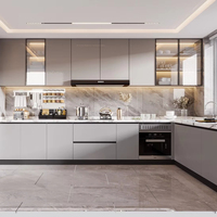 Cuisine Moderne Complète Lesso Home Foshan avec Comptoir en Marbre/Résine, Design Modulaire Écologique pour Appartement