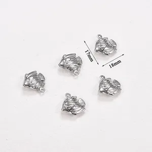 10PCS Dijes de Acero Inoxidable con Forma de Delfín, Estrella de Mar y Concha, Componentes para la Creación de Joyería Animal DIY, Accesorios al por Mayor - Product Image 6