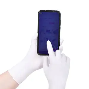 Einweg-Industrie handschuhe Nitril weiß Puder freie Touchscreen-Reinigung Untersuchung schutz Öl feste Handschuhe
