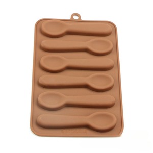 6 Cavity Spoons Lollipop Chocolate Mold DIY Candy Pudding Cake <b>Baking</b> Mold - Product Image 2