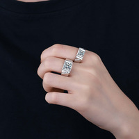 Bagues en argent au design simple 1 carat pour hommes, bague en moissanite 925 pour hommes avec DEF VVS1 et certificat GRA, passe le testeur de diamant
