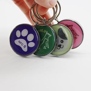 Rfid tùy chỉnh NFC mã <span class=keywords><strong>QR</strong></span> Vòng dấu chân kim loại Dog ID Badge <span class=keywords><strong>Tag</strong></span> cho vật nuôi - Product Image 4