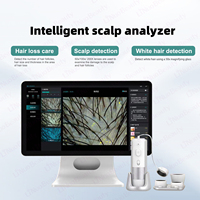 Analyseur de cuir chevelu intelligent professionnel, 4 sondes, 3 spectres, zoom 10X-200X, détecteur de follicules pileux, 12 indicateurs de cuir chevelu, analyseur de peau