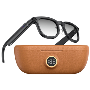 Gafas Inteligentes con Cámara de 1200P, Estuche de Carga, Traducción por IA, Asistente de Voz, Pantalla LED de Batería, Protección UV y Audio - Product Image 1