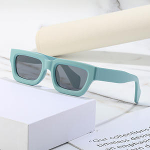 Lunettes de soleil de style steampunk à petite monture, unisexe, protection UV400, en polycarbonate léger, emballage en boîte, C1 Vert Gris, C9 Gris, C5 Blanc Gris - Product Image 1