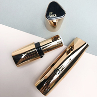 Casing Lipstik Emas, Casing Lipstik Emas dengan Wadah Kosong dan Tabung
