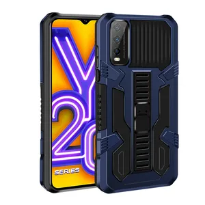 Robuuste Case Hard Pc Soft Tpu Magnetische Shockproof Standhouder Auto Ring Telefoon Case Voor Vivo V21E V21 5G y20 Cover Case