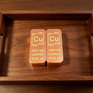 999 Fine Copper Bullion <b>Bar</b> 5oz High Purity Polished Solid Copper Ingot Square for Collection & Gift - Product Image 3