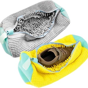 <b>Shoe</b> Washing <b>Machine</b> Bag for All <b>Shoe</b> Types-Yellow with Blue Zipper,Ideal for Sneakers and Casual <b>Shoes</b> Wash Bag - Product Image 3