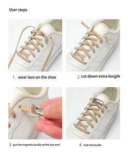 Lacets élastiques sans nœud, boucle magnétique en métal paresseux, lacets élastiques <span class=keywords><strong>pour</strong></span> chaussures - Product Image 5