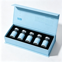 Emballage personnalisé pour flacons de peptides avec logo, 5 flacons de 2 à 10 ml avec étiquettes de marque