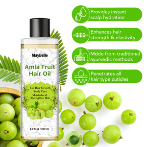 Aceite Capilar de Amla y Romero 100% Puro y Natural de 100 ml, Marca Privada, Mejora el Crecimiento del Cabello, Nutre el Cuero Cabelludo, Aceite Capilar de Amla al por Mayor - Product Image 4