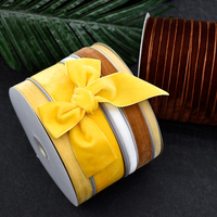 Berbagai ukuran dan warna elegan beludru pita pita beludru elastis beludru pita untuk DIY hadiah kemasan dekorasi bunga