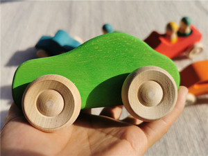 เด็ก<span class=keywords><strong>ไม้</strong></span>ซ้อนของเล่น Basswood สายรุ้งรถและต้นไม้สำหรับเด็กอาคารบล็อกเล่น - Product Image 5