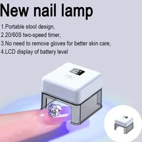 Lampe à ongles UV LED rechargeable portable, mini sécheuse à ongles à séchage rapide avec écran numérique, pour la manucure DIY à domicile pour débutants
