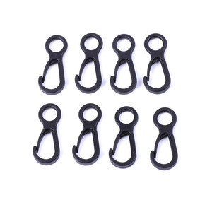 Mini Gancho en Forma de Ocho, Plástico Negro, 0.75cm de Diámetro Interior, 3.36cm de Longitud, para Cortinas, Accesorio para Bolsa EDC - Product Image 4
