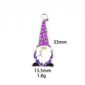 ริบบิ้นสีม่วงเสน่ห์มะเร็งเต้านมเสน่ห์มะเร็งโลหะผสมการรับรู้ความหวังความศรัทธาจี้รูปหัวใจผีเสื้อสำหรับการทำเครื่องประดับ - Product Image 4