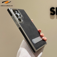 Nouvel étui de téléphone haut de gamme dissimulé, compatible avec Samsung S26 S25 S22 S23 S24 Ultra, étui en cuir avec support pliable