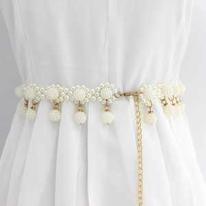 Chaîne de taille réglable en métal décorée de perles, ceinture de mariage pour mariée, chaîne de pull pour demoiselles d'honneur, bijoux de mode, cadeaux, accessoire - Product Image 4