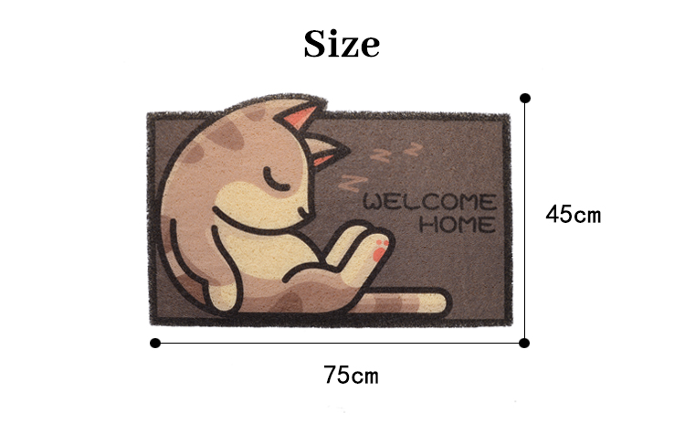 Shinnwa cute bear dog shape pvc welcome door mat