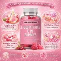 OEM Gummies L-Glutathion 13 en 1 60 Unités Éclat de la Peau Anti Âge Beauté Baies Mixtes GMP