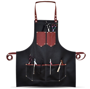 Profesional de cuero Delantales para hombres peluquería delantal capa - Product Image 1
