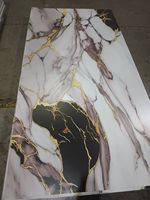 Panneaux muraux décoratifs en PVC, panneaux en marbre 1220*2440*3mm pour la décoration intérieure, panneau UV