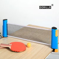 Filet de ping-pong rétractable réglable Filet de tennis de table Filet de ping-pong intérieur extérieur pour toutes les tables