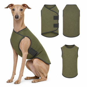<b>Dog</b> Fleece Vest Solid Color Adjustable All Seasons Pet <b>Clothes</b> for <b>Dogs</b> - Product Image 1