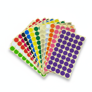 Multi-colored round dot <b>label</b> stickers, colored blank classification markers, journal decorations, file organization, self-adhes - Product Image 1