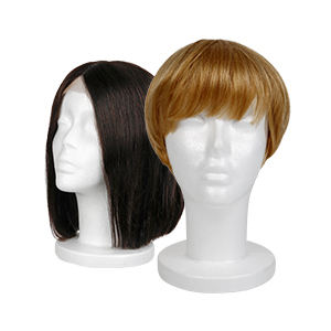 <span class=keywords><strong>Tête</strong></span> de <span class=keywords><strong>mannequin</strong></span> en mousse/polystyrène perforable MCY en gros pour présentoirs de perruques, pratique du maquillage, cadeaux de vacances - Style sur pied 31 cm Haute qualité - Product Image 2