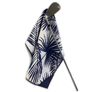 Magnet Microfiber Golf Towel With Custom Logo Magnetic 4 In 1 Golf Towel-silicone Brush - Groove Cleaner - Bag Buckle