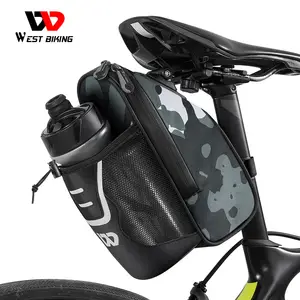 Западный водонепроницаемый велосипедное седло сумка под седло MTB велосипеда, аксессуары для езды на велосипеде, велосипед задний седло сумки с карман для бутылки с водой